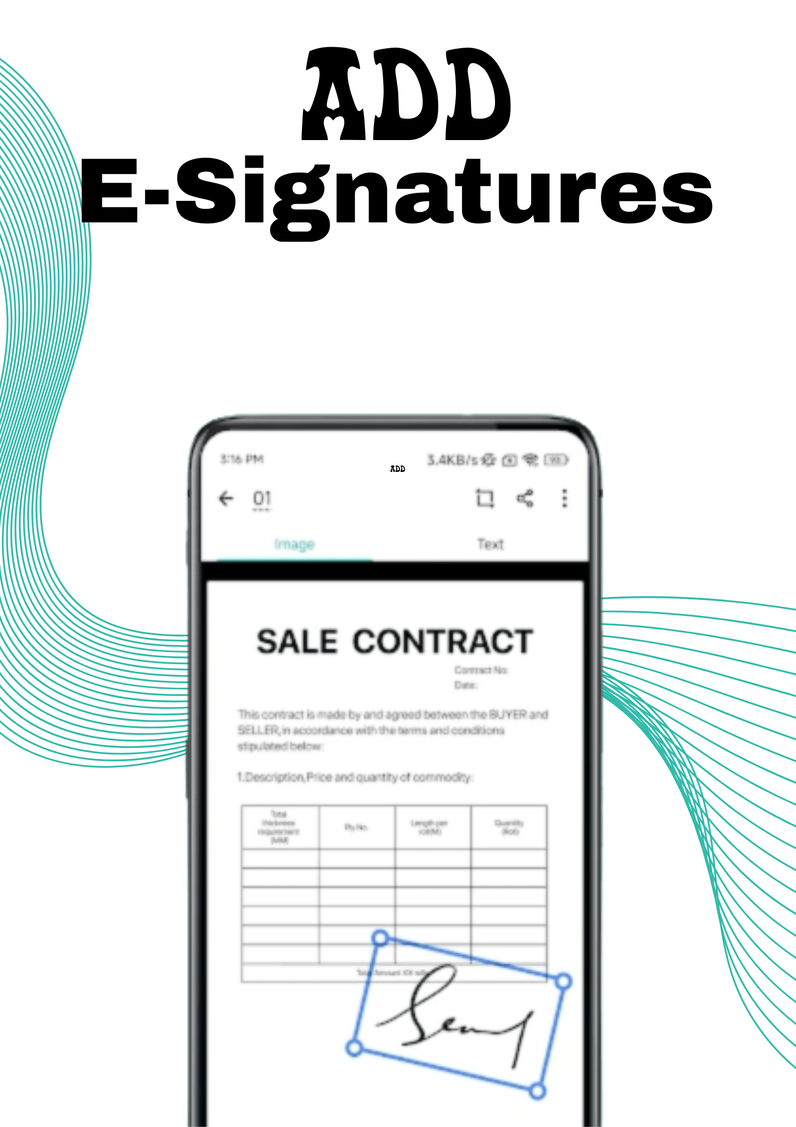 CamScanner Mod APK Latest Version (Pro, Premium Unlocked, No Watermark) 11 Adding E-Signature easily using CamScanner Mod Apk