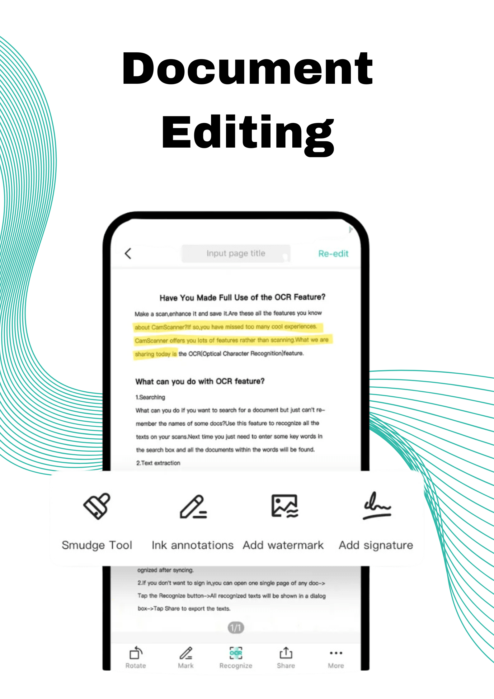 CamScanner Mod APK Latest Version (Pro, Premium Unlocked, No Watermark) 8 Easy Document Editing in CamScanner Apk
