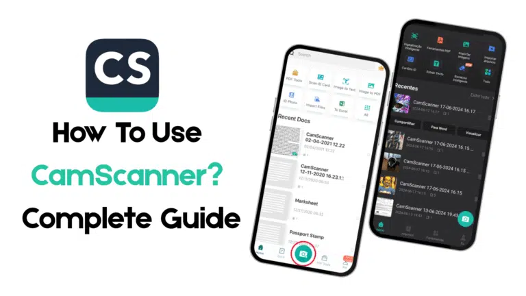 How to use camscanner? complete guide with camscanner icon