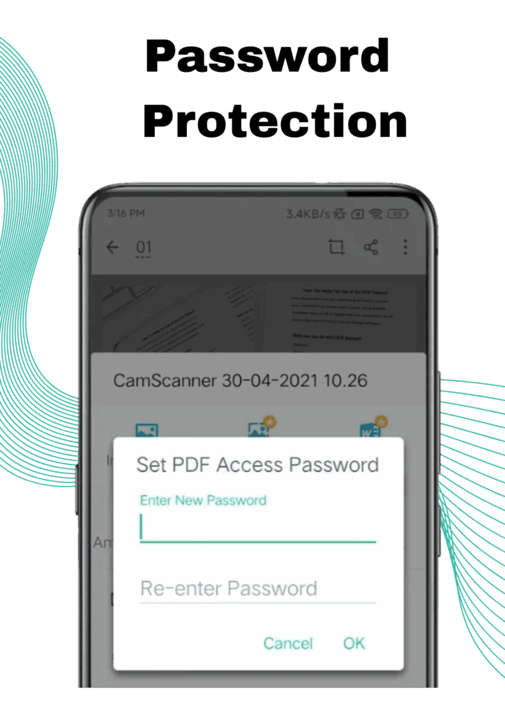 CamScanner Mod APK 2025 (Pro, Premium, No Watermark) Latest 4 Password Protection in CamScanner