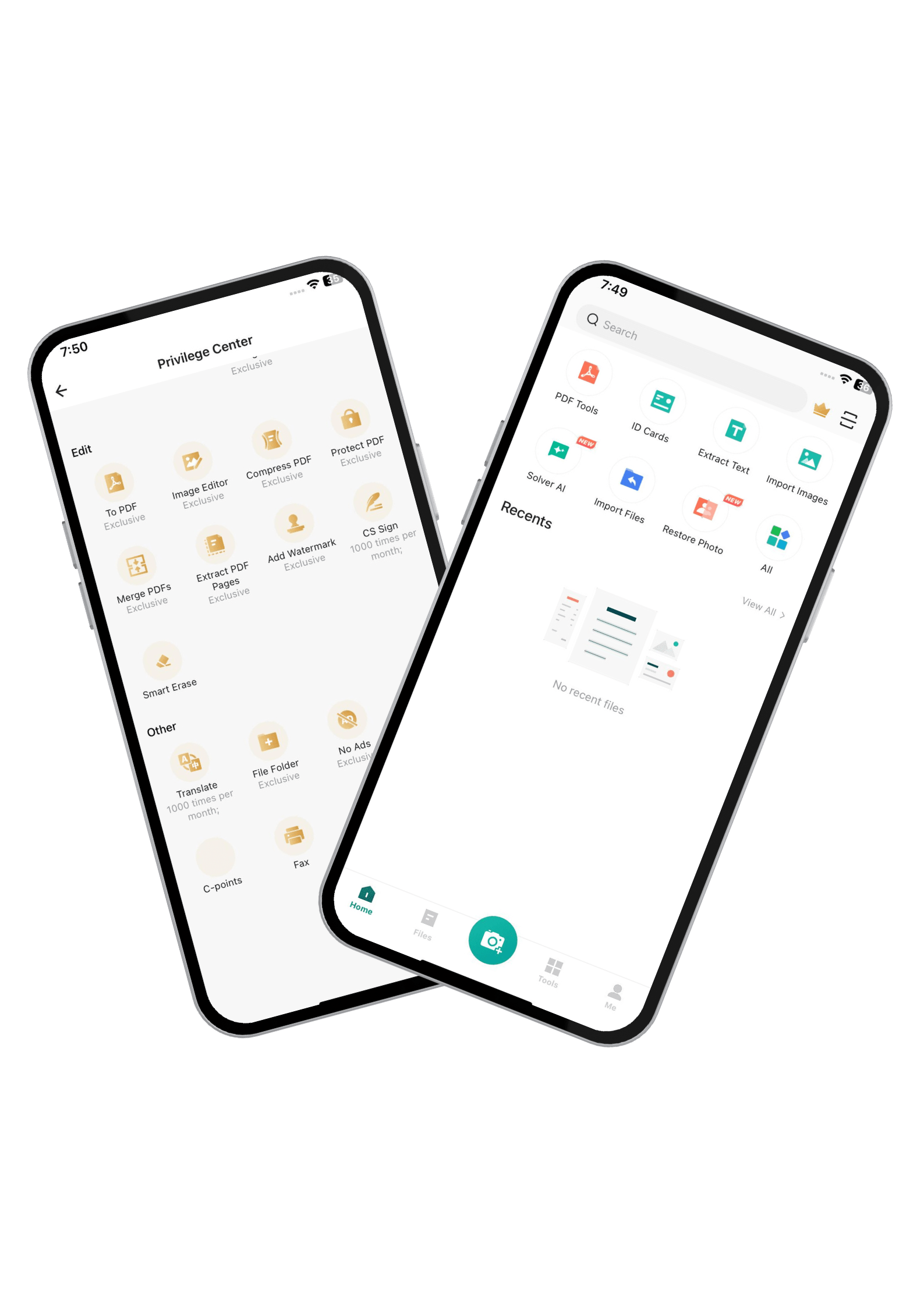 CamScanner MOD APK v7.3.1.25 (Pro, Premium, No Watermark) 2025 1 CamScanner Mod Apk Showing 2 Pictures in V-Shape for Hero Section