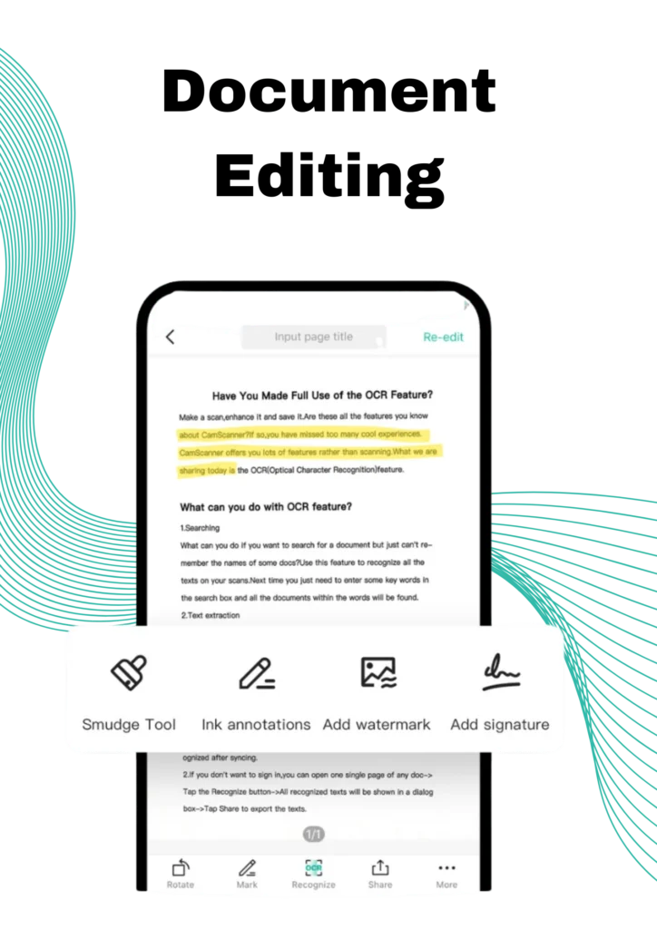 CamScanner Mod APK 2025 (Pro, Premium, No Watermark) Latest 7 Easy Document Editing in CamScanner Mod Apk